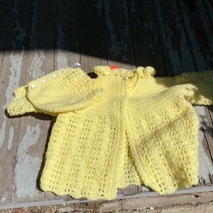 Hand made, in excellent condition. Worn once. No tears. Includes bonnet